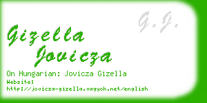 gizella jovicza business card
